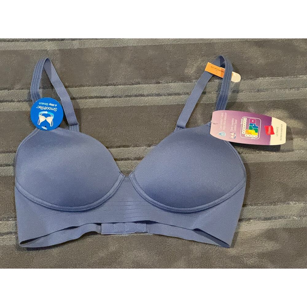 NEW Hanes Women's No Dig Support Smoothtec Wirefree Bra SMALL